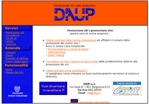  Visitez le site de DAUP partant de la version originale en langue italienne