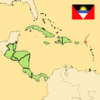 Guide pour la globalisation - Carte pour la localisation du Pays - Antigua et Barbuda