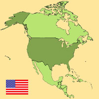 Guide pour la globalisation - Carte pour la localisation du Pays - tats Unis